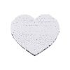 Patch paillettes cuore  bicolore da sublimare - colore celeste 12 x 10,5 cm