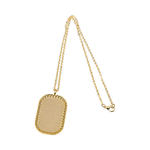 Collana di diamanti per sublimazione - rettangolare - oro
