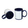 Tazza blu scuro con area bianca Sublimazione Termostampa