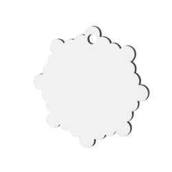 Decorazione albero di natale fiocco di neve in MDF  - Stampa sublimatica a trasferimento termico