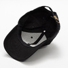 Cappello da baseball in cotone con patch quadrata in velcro per sublimazione - nero