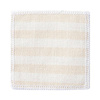 Sottobicchiere in tela 10 x 10 cm crema con strisce giallo per sublimazione