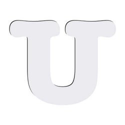 Lettera decorativa da MDF per sublimazione 18 cm U