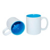 Tazza 330 ml con l'interno celeste Sublimazione Termostampa