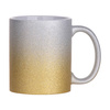 Tazza 330 ml con glitter per sublimazione - sfumatura oro-argento