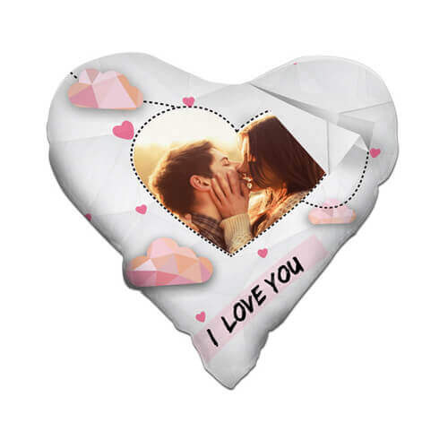 Federa a forma di cuore in raso bicolore per sublimazione - Ti amo