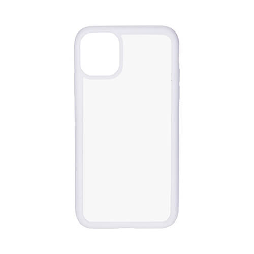 Custodia iPhone 11 in gomma bianco Sublimazione trasferimento termico