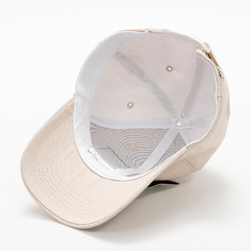 Cappello da baseball in cotone con patch rettangolare in velcro per sublimazione - kaki