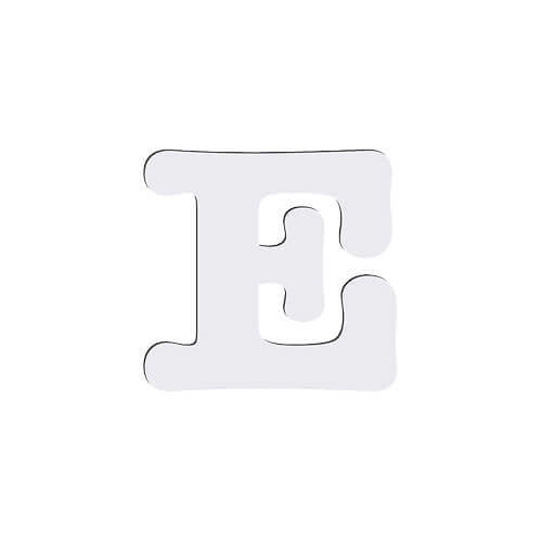 Lettera decorativa da MDF per sublimazione 10 cm E
