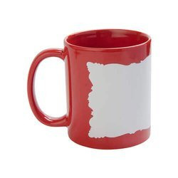 Tazza rosso con area bianca Sublimazione Termostampa