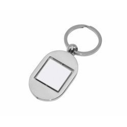 Portachiavi in metallo Quadrato Girevole Sublimazione Trasferimento termico