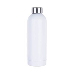 Borraccia sportiva in acciaio inossidabile da 750 ml per sublimazione - bianca