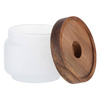 Contenitore in vetro da 250 ml con coperchio in legno per sublimazione