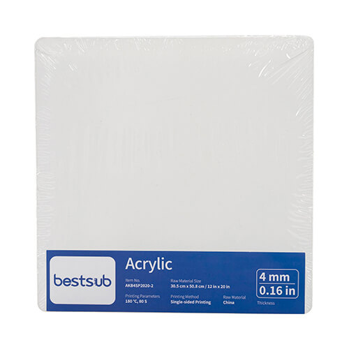 Acrilico per sublimazione 20 x 20 x 0,4 cm - 2 pz.