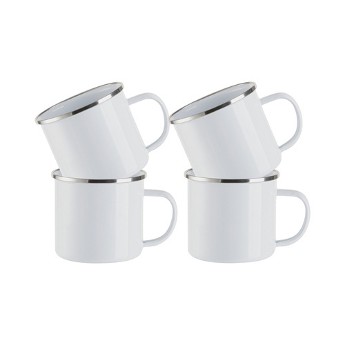 Set di 4 tazze smaltate da 500 ml da stampare