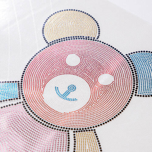 Foglio con zirconi per trasferimento termico - orso