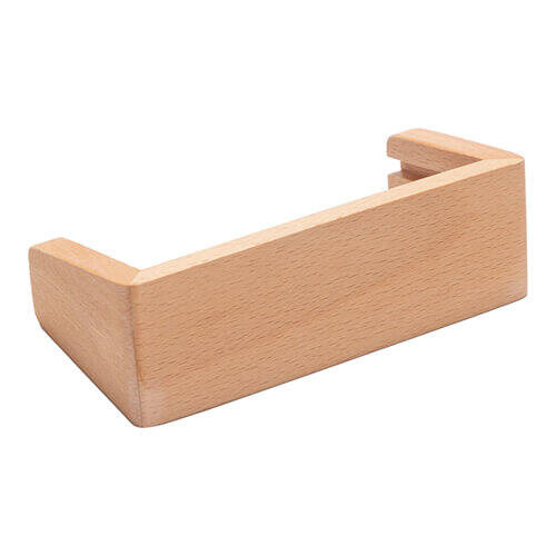 Base in legno a forma di U per lampada LED - 14 cm