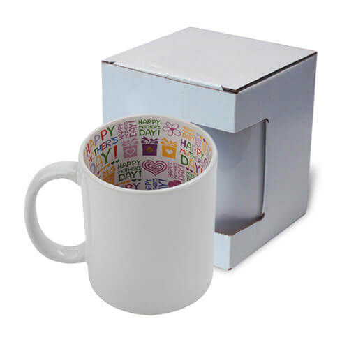 Tazza 330 ml con l’interno Happy Mother’s Day con la scatola Sublimazione Termostampa