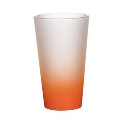 Vetro smerigliato da 450 ml con manico arancione per sublimazione