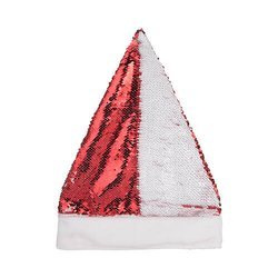 Cappello di Babbo Natale con paillettes bicolore per Sublimazione - rosso
