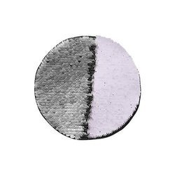 Patch paillettes bicolore da sublimare - cerchio argento Ø 19