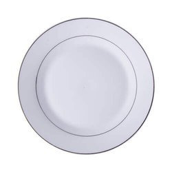 Piatto 20,5 cm con fascia di colore argento per la sublimazione