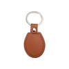 Portachiavi in pelle e metallo per la sublimazione – ovale - marrone