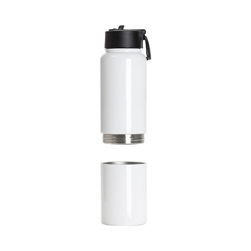 Bottiglia / tazza in acciaio inox 500 ml 2 in 1 per sublimazione - bianco