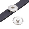 Bracciale in pelle con cerchio per stampa sublimatica  col. nero