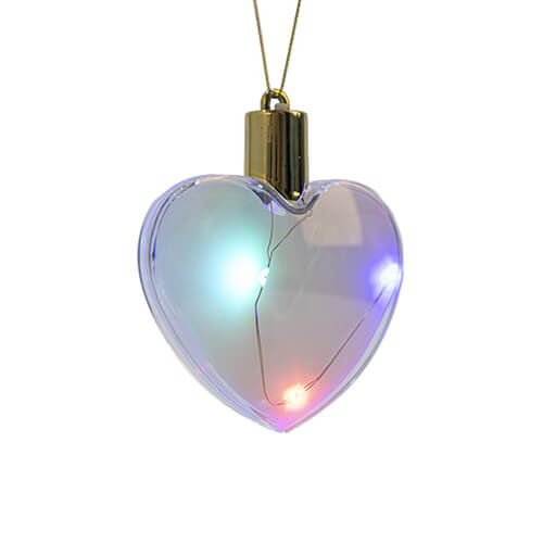 Guaina di plastica con luce colorata - cuore per sublimazione