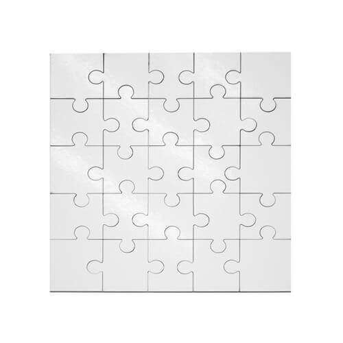 Puzzle quadrati in MDF 17 x17 cm 25 elementi Trasferimento termico a sublimazione