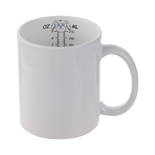 Tazza da 330 ml con misurino interno per sublimazione - cane