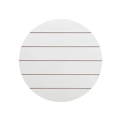 Cornice portafoto rotonda in MDF, a righe, Ø 25,4 cm
