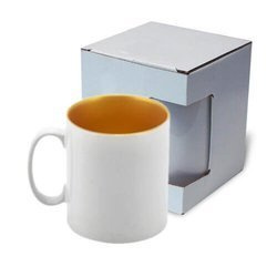Tazza 300 ml con interno dorato, lucido con la scatola Sublimazione Termostampa