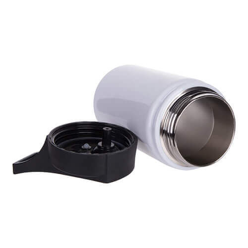 Borraccia sportiva bianca in acciaio inossidabile 350 ml - Stampa sublimatica a trasferimento termico