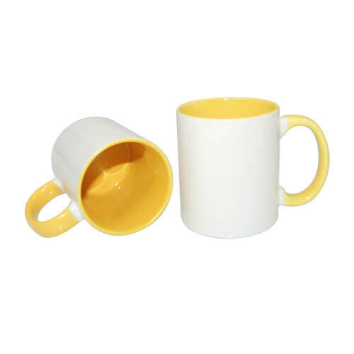 Tazza 330 ml FUNNY giallo Sublimazione Termostampa