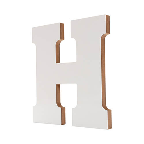 Lettera decorativa 25 cm in MDF per sublimazione - H