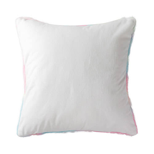 Federa colorata 45 x 45 cm in pile a pelo lungo e microfibra per sublimazione