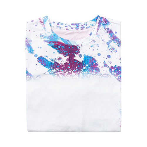 T-shirt Cotton-Like Bleached Leopard Blue Pink per sublimazione