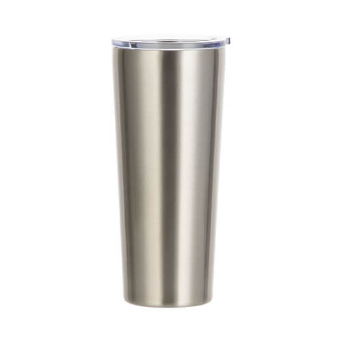 Bicchiere termico in acciaio inox da 650 ml per sublimazione - argento