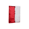 Quaderno A5 con una copertina con paillettes bicolore per sublimazione - rosso