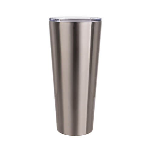 Mug - Bicchiere in acciaio inox da 1000 ml per sublimazione - argento