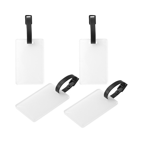 Set di 4 etichette per bagagli in acrilico da stampare
