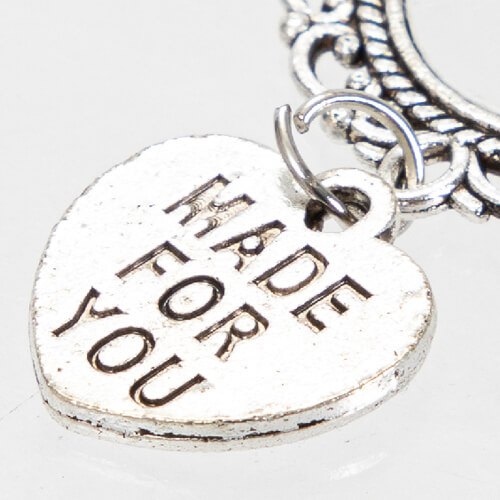 Spilla tripla ovale - spilla da balia con ciondolo a forma di cuore per sublimazione