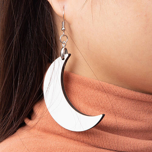 Orecchini in MDF per sublimazione - Luna