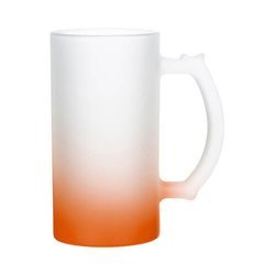Tazza da 470 ml in vetro smerigliato per sublimazione - sfumatura arancia