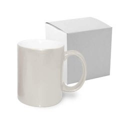 Tazza ALU, colore perla con la scatola Sublimazione Termostampa