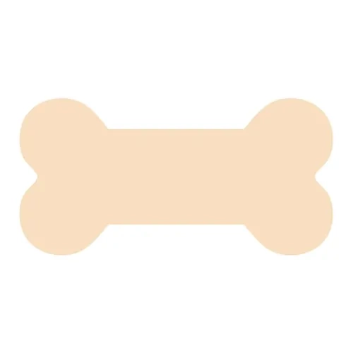 Portafoto in compensato a forma di osso, 25,4 x 12,7 cm