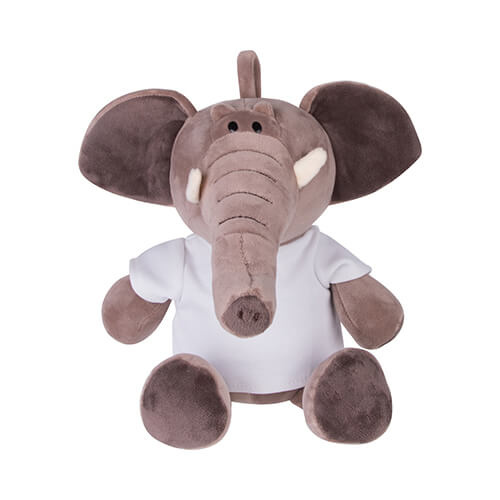 Elefante di peluche 22 cm con maglietta per stampa a sublimazione - testa di moro