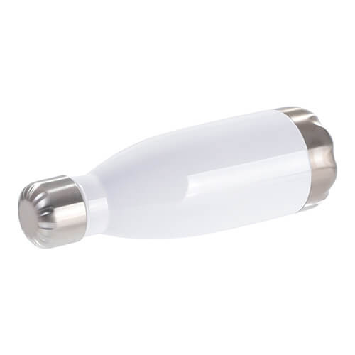 Flacone da 350 ml per sublimazione - bianco con fondo argento